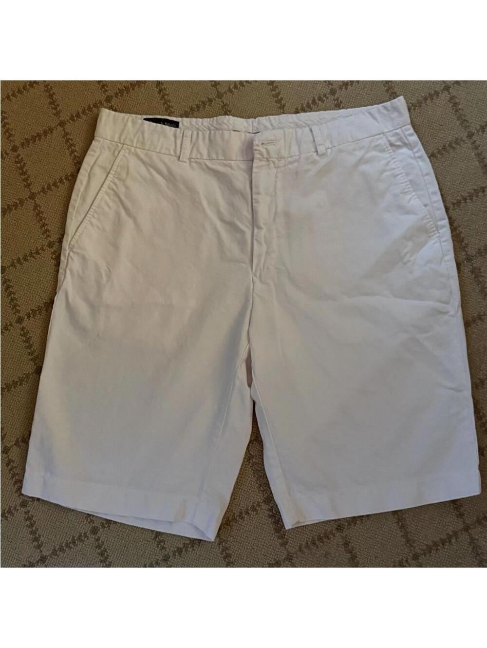 1946 by Ballin White linen mens Bermuda shorts 35